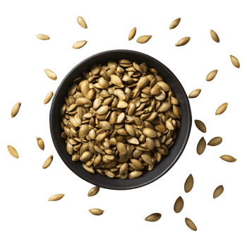AI generated Pumpkin seeds cooked on a stove isolated png