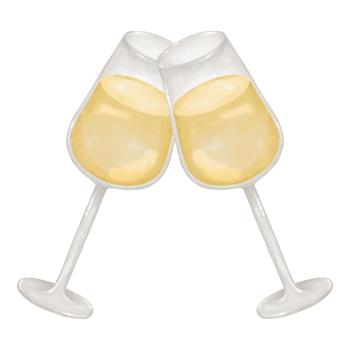 champagne glasses watercolor style painting png