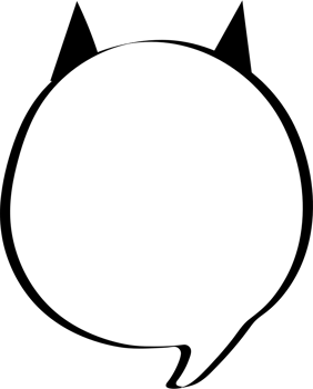 Animal pet cat Black and white color speech bubble balloon, icon sticker memo keyword planner text box banner, flat png transparent element design