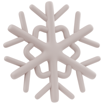 Snowflake 3D Illustration for web, app, infographic, etc png