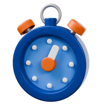Stopwatch isolated on transparent. 3d render png