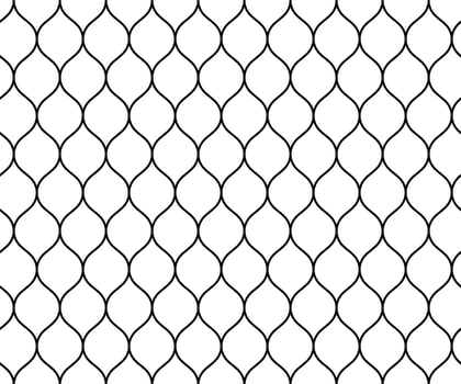 Fishing net seamless pattern. Soccer and football gates mesh. Fishnet texture. Basketball hoop and hockey net pattern. Sportswear texture. Chain link fence. Vector illustration on white background.