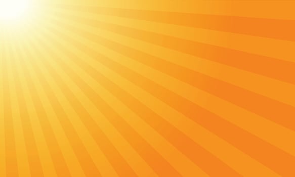 orange sunburst background.  summer radial rays background pattern vector