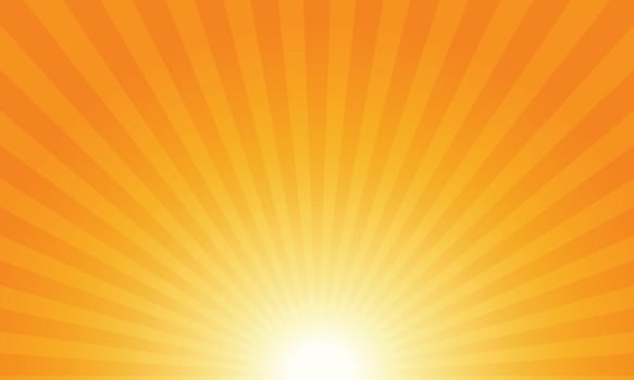 orange sunburst background.  summer radial rays background pattern vector