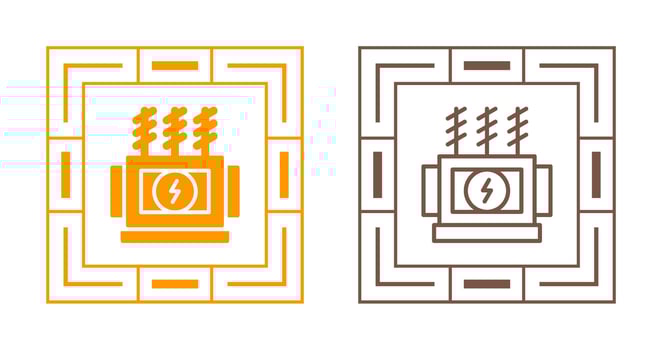 Power Transformer Vector Icon