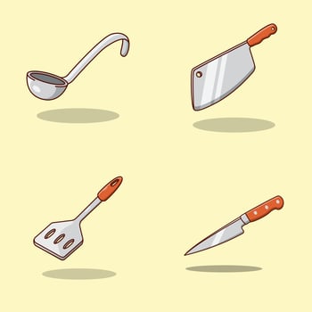 Free Illustration vector graphic of kitchen tools set.