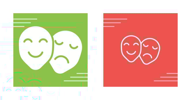 Theatre masks Vector Icon