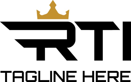 RTI crown logo design vector