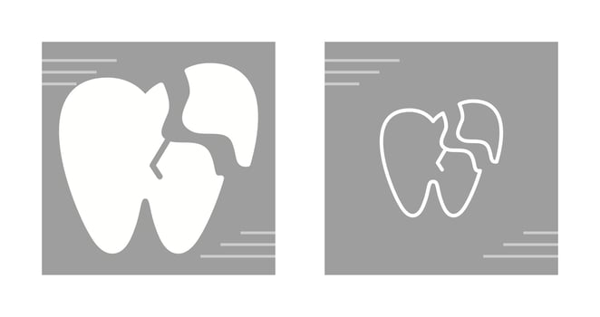Broken Tooth Vector Icon