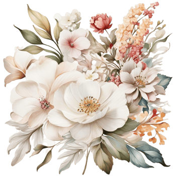 AI generated Watercolor Floral Flower Bouquet Design png