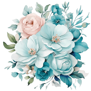 AI generated Watercolor Floral Flower Bouquet Design png