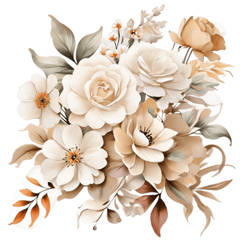 AI generated Watercolor Floral Flower Bouquet Design png