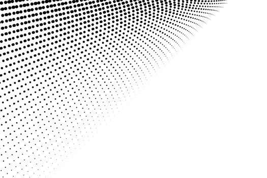 black dotted halftone on transparent background png