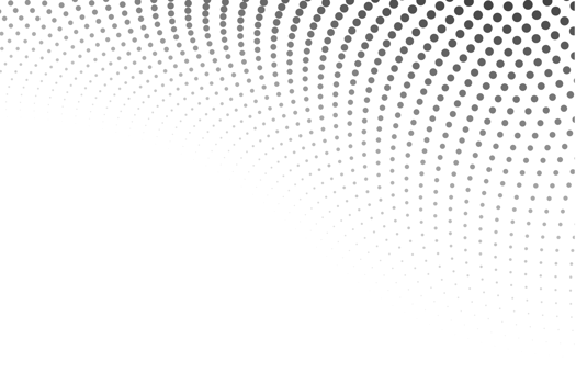Black abstract dotted halftone on transparent background png