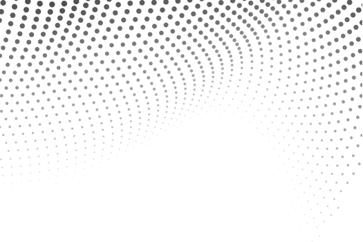 Black abstract dotted halftone on transparent background png