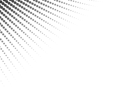 Black abstract dotted halftone on transparent background png