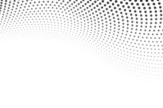 Black abstract dotted halftone on transparent background png