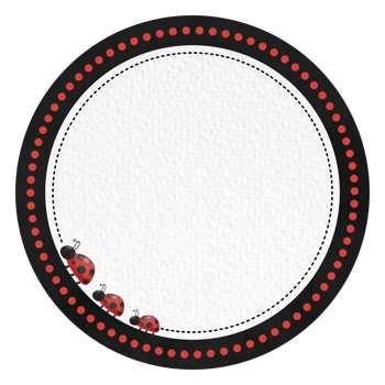 ladybug theme label, tags, notes, memo png