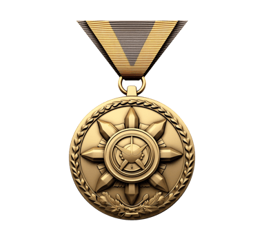 AI generated Military soldier medal merit badge png file