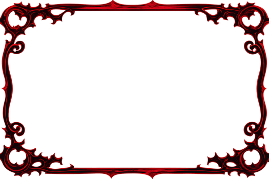 AI generated red and black border frame png transparent background
