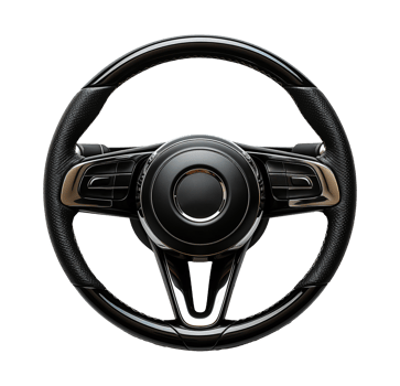 AI generated Car steering wheel png file