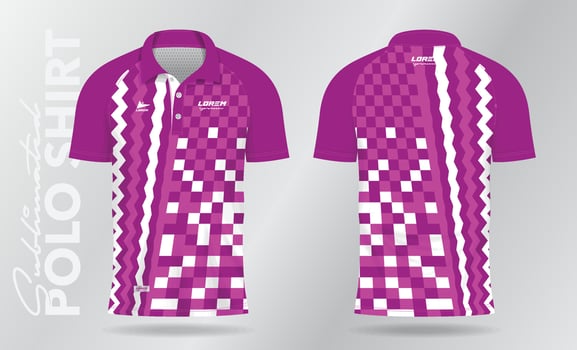 pink pattern and background for sublimation polo sport jersey template design vector