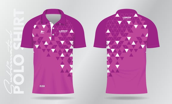 pink pattern and background for sublimation polo sport jersey template design vector