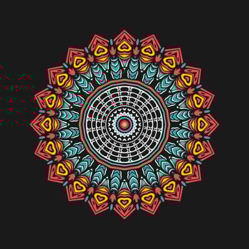 Mandala pattern art background free vector