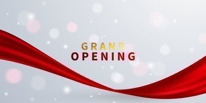 design your opening card with ribbon business banner template vector illustration