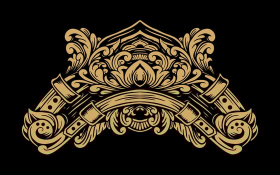 Vector classic vintage ornament frame