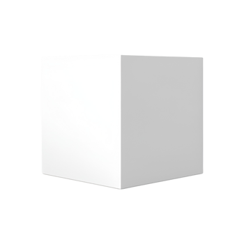 AI generated White cube blank box on transparent background generative AI png