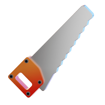 Handsaw Construction Business illustration 3d png