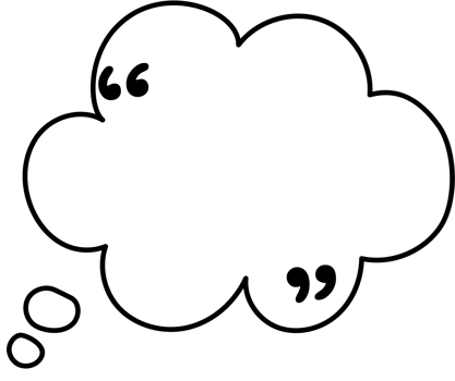 Black and white speech bubble balloon with quotation marks, icon sticker memo keyword planner text box banner, flat png transparent element design