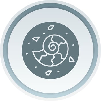 Fossil Solid button Icon vector