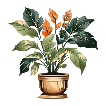 AI generated House plants home decor png