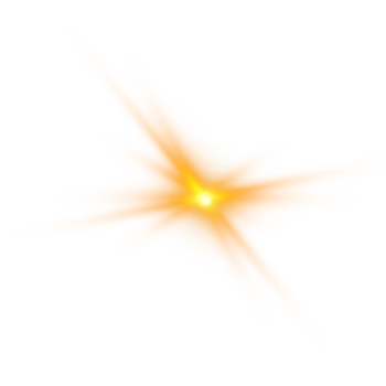 Golden Star sparks glitter special light effect. Gold sparkles star on transparent background. Transparent sunlight special lens flare light effect. png