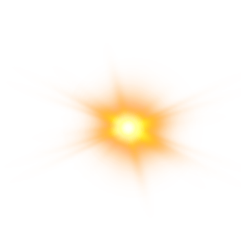 Golden Star sparks glitter special light effect. Gold sparkles star on transparent background. Transparent sunlight special lens flare light effect. png