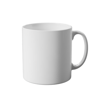 AI generated White Mug isolated on a transparent background. png
