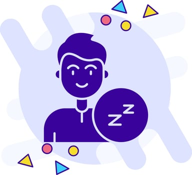 Sleep freestyle solid Icon vector