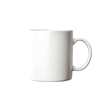 AI generated White Mug isolated on a transparent background. png