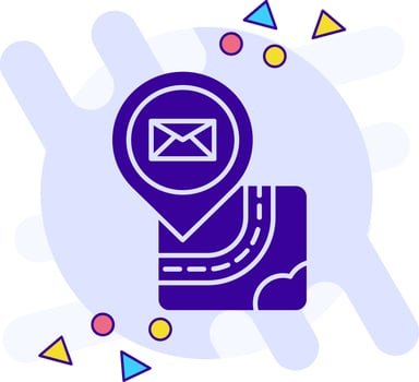 Email freestyle solid Icon vector