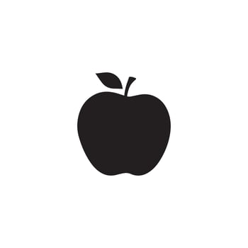 Apple food icon black vector background design.