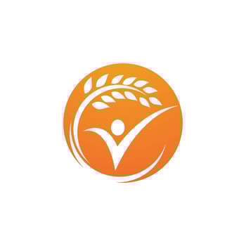 Wheat with people Logo vector