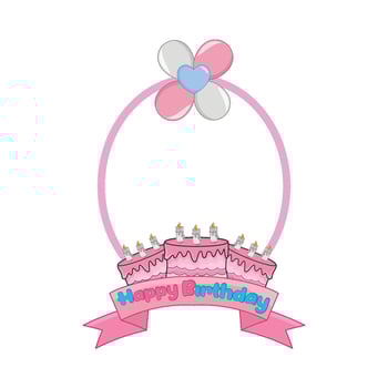 illustration of birthday frame vector