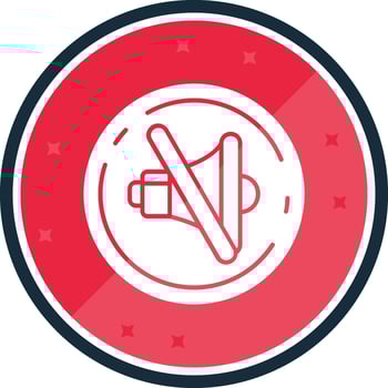 Mute Glyph verse Icon vector