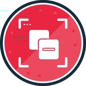 Substract Glyph verse Icon vector