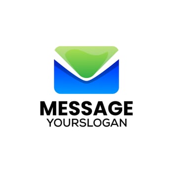colorful  message  icon logo design vector