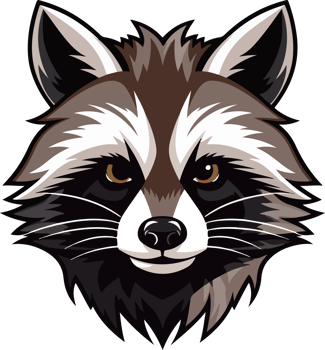 AI generated raccoon illustration isolated on transparent background. png