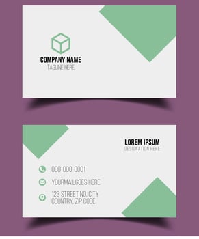 Creative premium double vector flat business card template design.