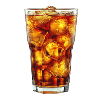 AI generated Sweet iced tea in a glass isolated on transparent background png